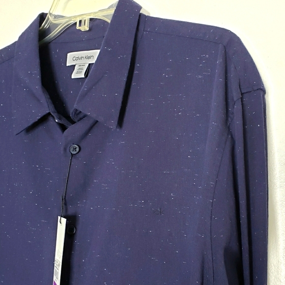 Calvin Klein Other - NEW Calvin Klein Button Down Mens Shirt Royal Navy Office Casual Spring Summer